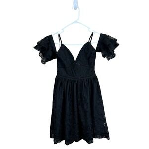 Two‎ Sisters The Label Womens Dress 6 Pixie Black Lace Party Whimsigoth Witchy